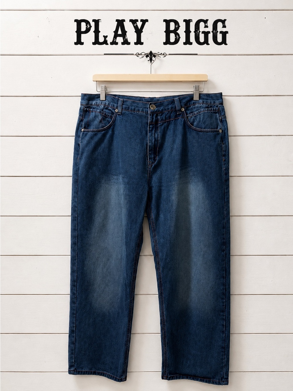 PLAY BIGG Y2K Blue Denim Jeans Size 42